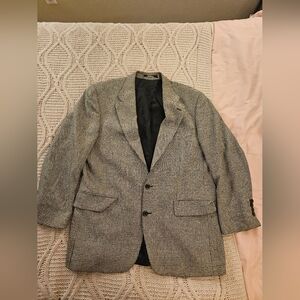 Vtg Chaps Ralph Lauren 43 Houndstooth  Blazer Sport Coat Jacket
